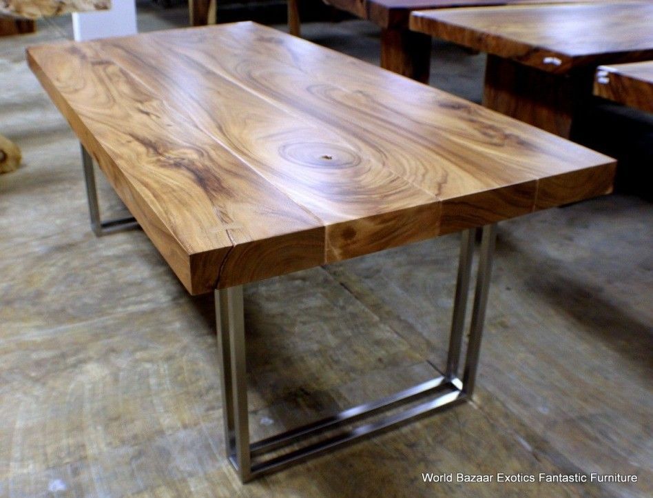 Pin On 901 9th St. With Regard To Most Popular Acacia Wood Top Dining Tables With Iron Legs On Raw Metal (Photo 8 of 20)