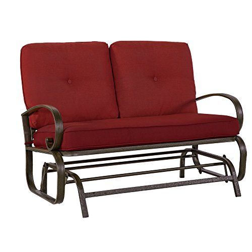 Pinkim Watts On Backyard | Outdoor Loveseat, Patio For Loveseat Glider Benches With Cushions (Photo 8 of 21)