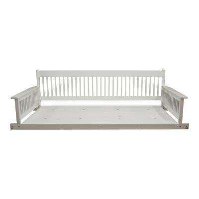 Plantation 2 Person Daybed White Wooden Porch Patio Swing In 2 Person White Wood Outdoor Swings (Photo 6 of 20)