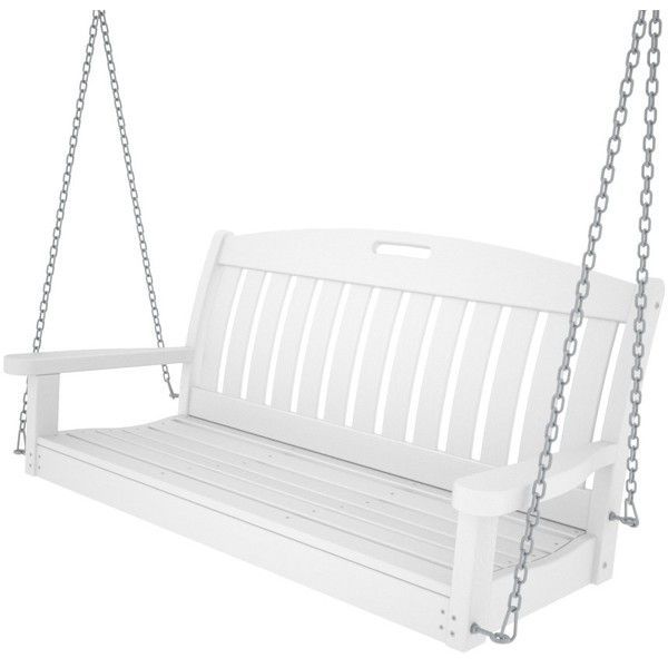 Polywood Nautical Porch Swing ($530) Found On Polyvore Inside Nautical Porch Swings (View 2 of 20)