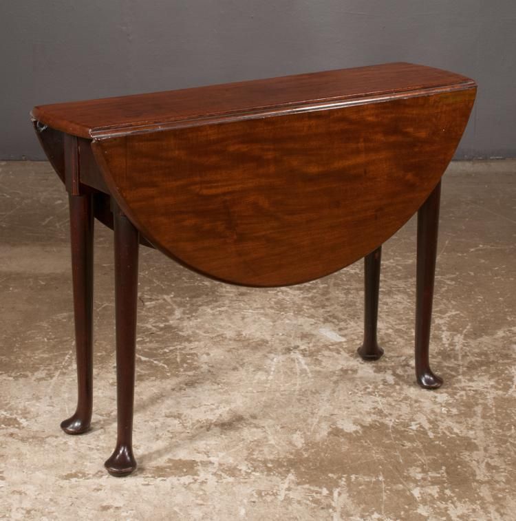 Popular Queen Anne Mahogany Drop Leaf Table With Oval Shape Drop Within Alamo Transitional 4 Seating Double Drop Leaf Round Casual Dining Tables (Photo 6 of 20)