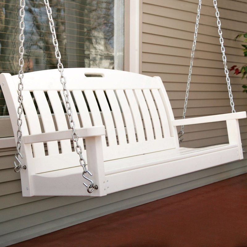 Porch Swing: Polywood 4 Ft. Recycled Plastic Nautical Porch Pertaining To Nautical Porch Swings (Photo 1 of 20)