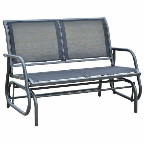 Purchase Callen 49 Outdoor Patio Swing Glider Bench Chair Within Iron Grove Slatted Glider Benches (View 11 of 20)