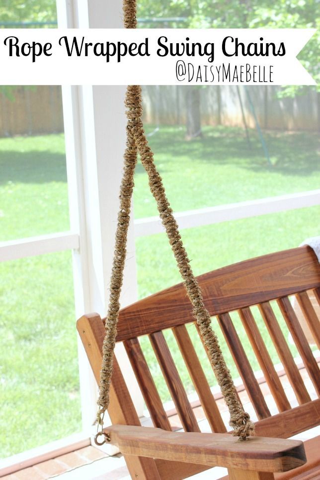 Rope Wrapped Chain For A Porch Swing | Porch Swing With Regard To Porch Swings With Chain (View 4 of 20)