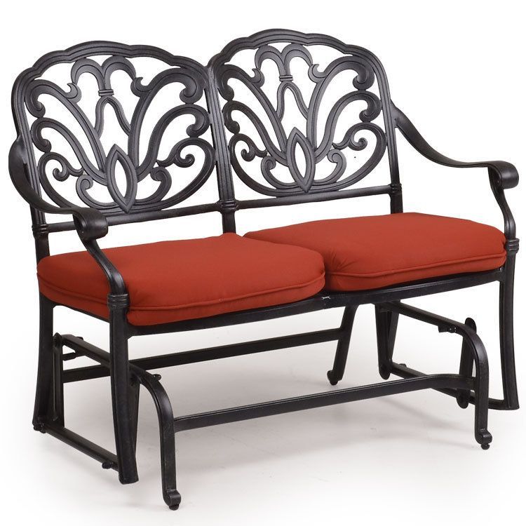 San Marino Cast Aluminum Double Glider – Leaders Casual Pertaining To Aluminum Outdoor Double Glider Benches (View 7 of 20)