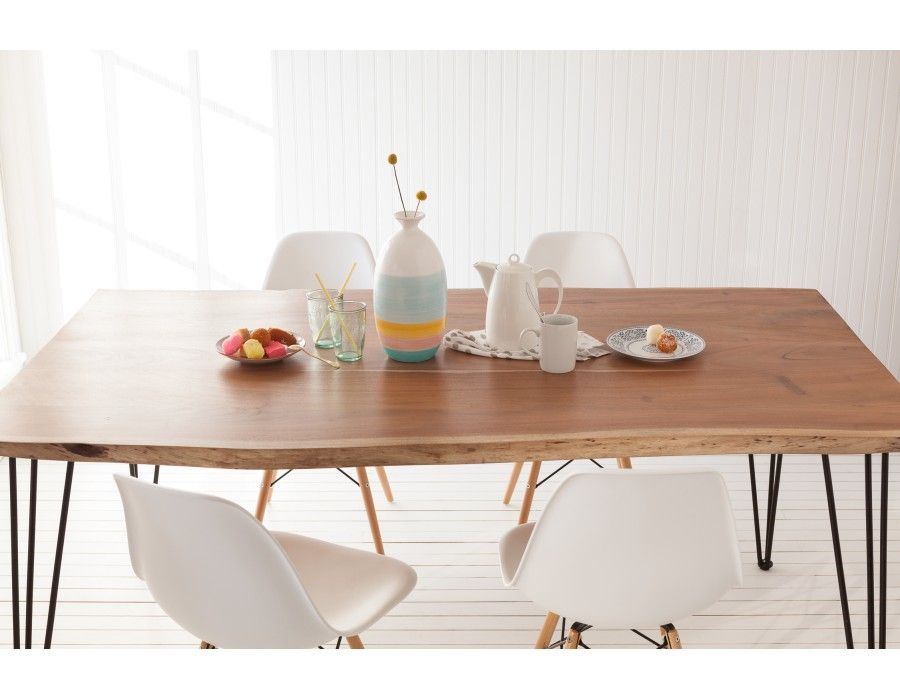 Solid Acacia Wood Dining Tables For Recent Reno Natural Solid Acacia Wood Dining Table 180cm (View 11 of 20)