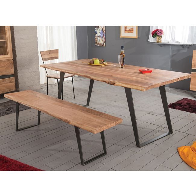 Solid Acacia Wood Dining Tables For Widely Used Dining Table In Solid Acacia Wood (Photo 7 of 20)