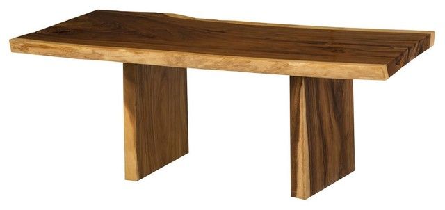 Solid Acacia Wood Dining Tables Intended For Most Popular 77" Long Dining Table Solid Acacia Wood Base Live Edge Deep Grain Exotic (Photo 12 of 20)