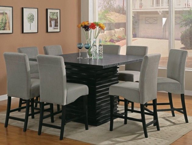 Square Dining With Bistro Transitional 4 Seating Square Dining Tables (View 1 of 20)