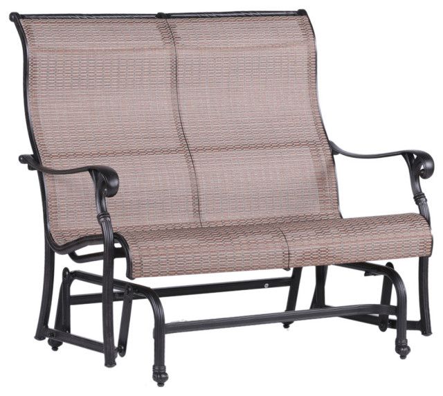 Stinson Sling Double Glider, Outdoor Metal Glider In Aluminum Outdoor Double Glider Benches (Photo 3 of 20)