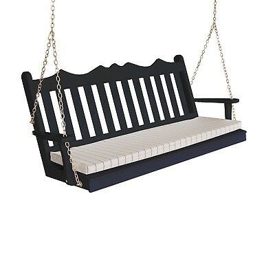 Swing Porch Bench Outdoor Garden Furniture Durable For 2 Person White Wood Outdoor Swings (Photo 11 of 20)