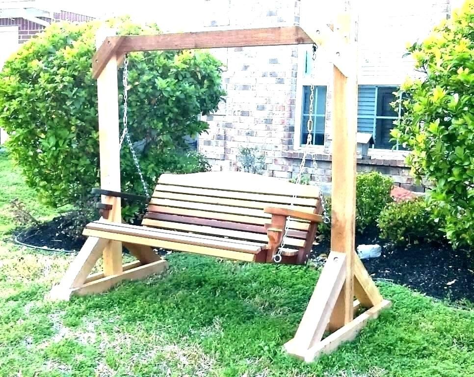 Synthetic Wood Porch Swing – Cajasdecartonbogota.co With Regard To Hardwood Hanging Porch Swings With Stand (Photo 20 of 20)