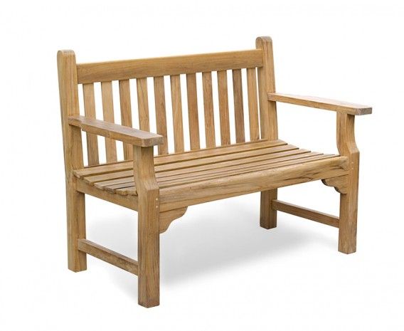 Taverners Teak 4ft Solid Wood Garden Bench –  (View 9 of 20)