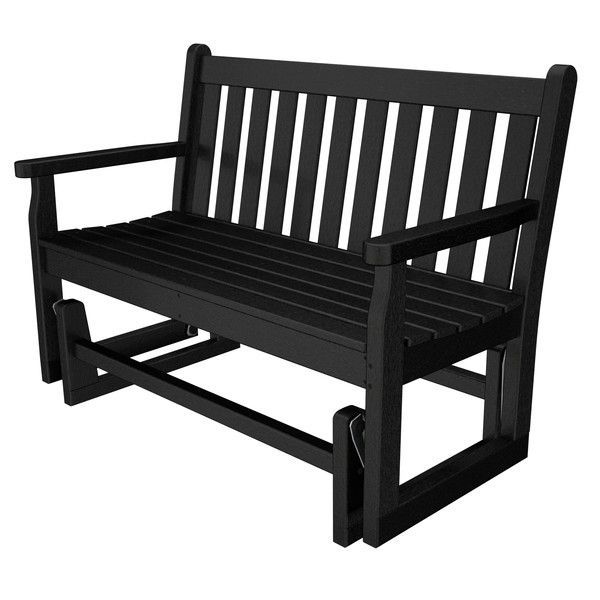 Traditional Garden 48" Glider Bench | Outdoor Glider, Patio Pertaining To Outdoor Fabric Glider Benches (View 7 of 20)