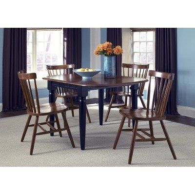 Transitional 4 Seating Double Drop Leaf Casual Dining Tables With Trendy Creations Ii Casual 5 Piece Drop Leaf Dining Set In Black (View 9 of 20)
