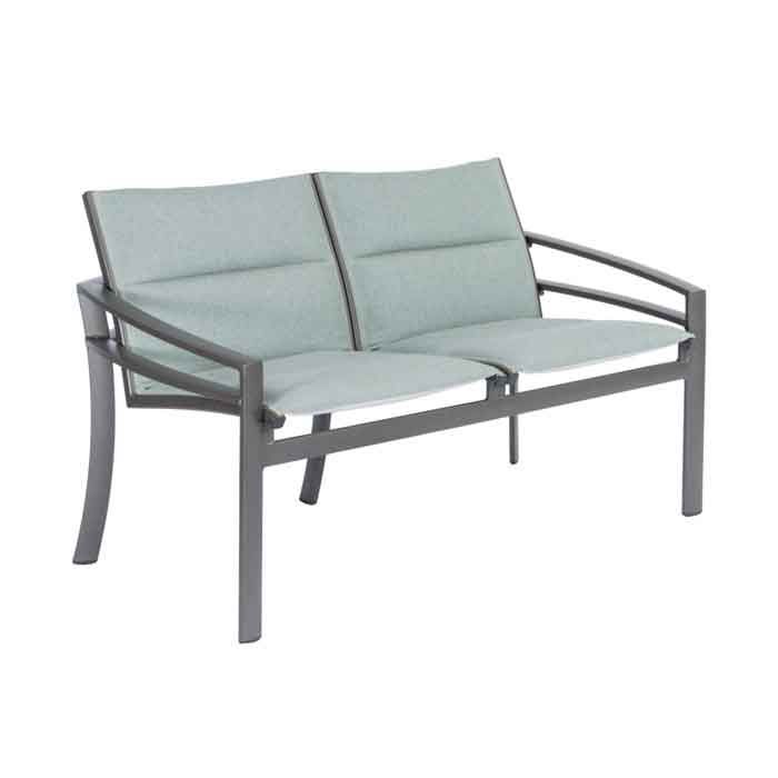 Tropitone Kor Padded Sling Loveseat Outdoor Furniture Intended For Padded Sling Loveseats With Cushions (View 7 of 20)