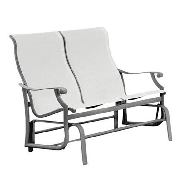 Tropitone Montreux Sling Double Glider, 31 Lbs. In Sling Double Glider Benches (Photo 3 of 20)