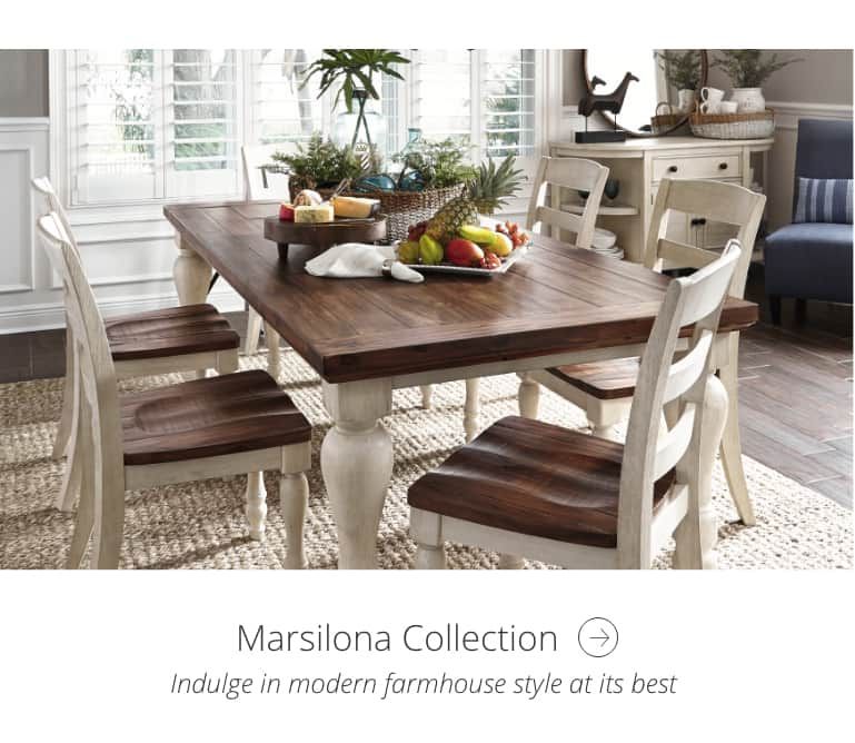 Vintage Cream Frame And Espresso Bamboo Dining Tables With Preferred Collectionsashley Homestore (View 8 of 20)