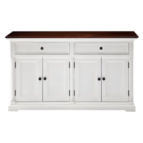 Well Known Novasolo Provence Accent Buffet In Pure White And Dark Wood Pertaining To Provence Accent Dining Tables (Photo 1 of 20)