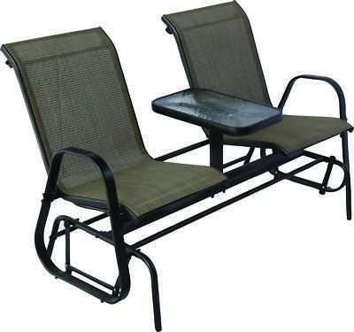 Westfield Outdoor S95 S1384k Double Glider With Console For Metal Powder Coat Double Seat Glider Benches (Photo 3 of 20)
