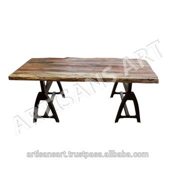 Widely Used Acacia Wood Dining Tables With Sheet Metal Base With Regard To Vintage Custom Solid Walnut Brown Live Edge Iron Base Dining Table,vintage  Indian Acacia Slab Wood Dining Table Manufacturer – Buy Thick Wood Slab (View 12 of 20)
