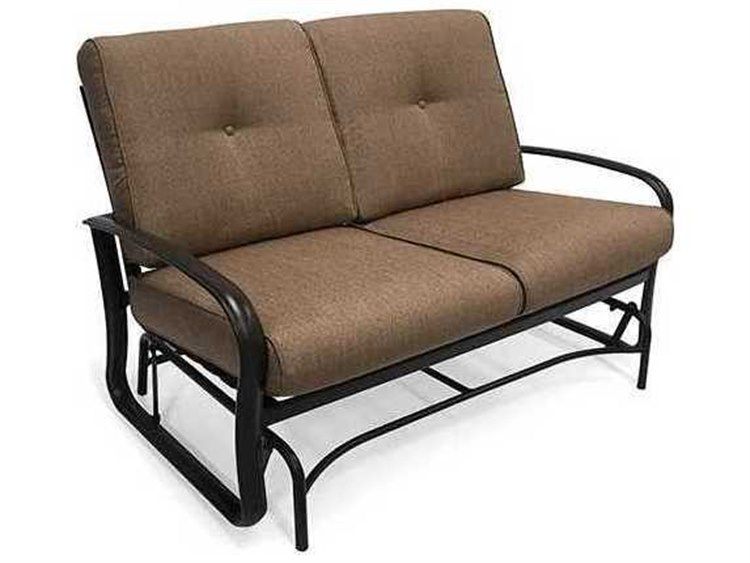 Winston Quick Ship Savoy Cushion Aluminum Loveseat Glider For Loveseat Glider Benches With Cushions (Photo 15 of 21)