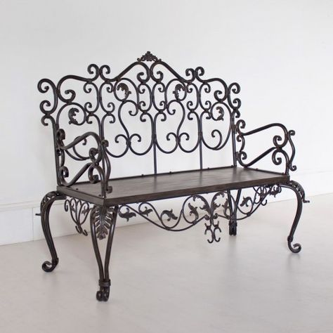 100+ All Things Iron Ideas | Iron, Wrought Iron, Iron Decor Inside Norrie Metal Garden Benches (View 14 of 20)