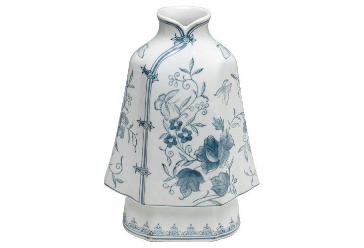 12" Floral Kimono Vase, Blue/white | Blue And White, Floral Throughout Glendale Heights Birds And Butterflies Garden Stools (Photo 19 of 20)