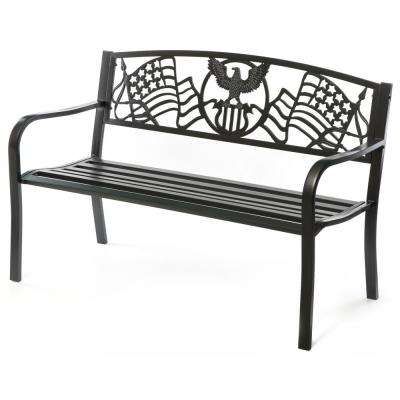 24 In – Gardenised – The Home Depot Intended For Montezuma Cast Aluminum Garden Benches (Photo 18 of 20)