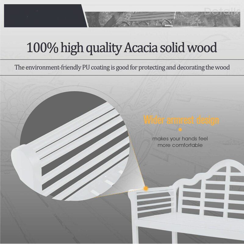 Ahana Wooden Garden Bench Intended For Ahana Wooden Garden Benches (View 11 of 20)