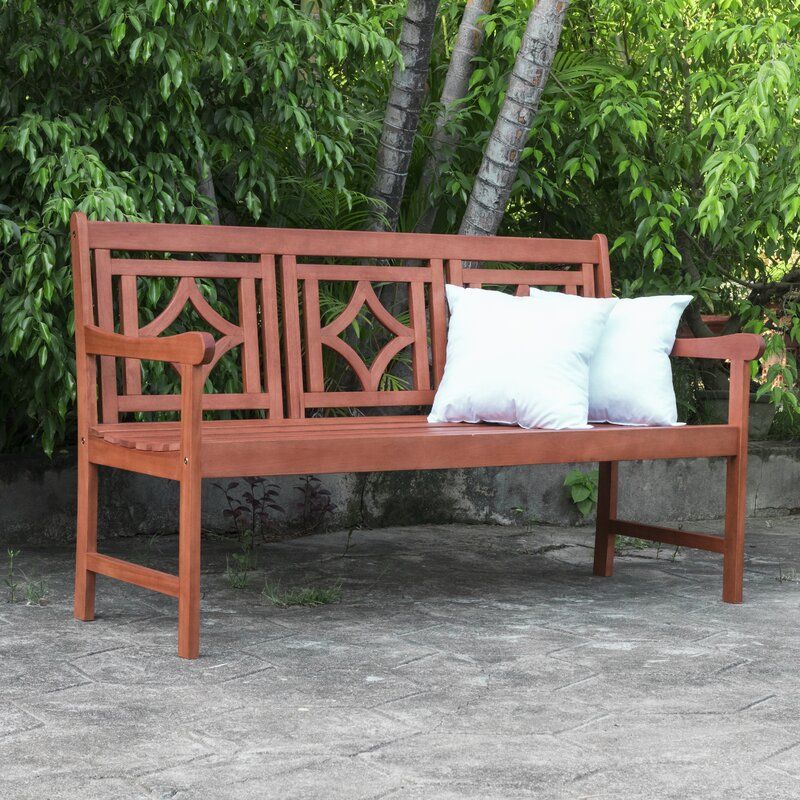 Amabel Patio Diamond Wooden Garden Bench With Amabel Wooden Garden Benches (Photo 5 of 20)