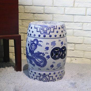 Antique Chinese Blue And White Porcelain Garden Stools With Dragon Design –  Buy Blue And White Garden Stools,porcelain Garden Stool,dragon Stool Regarding Dragon Garden Stools (View 8 of 20)