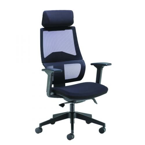 Arista Cadence High Back Executive Mesh Chair Black Kf71481 Intended For Arista Ceramic Garden Stools (Photo 20 of 20)