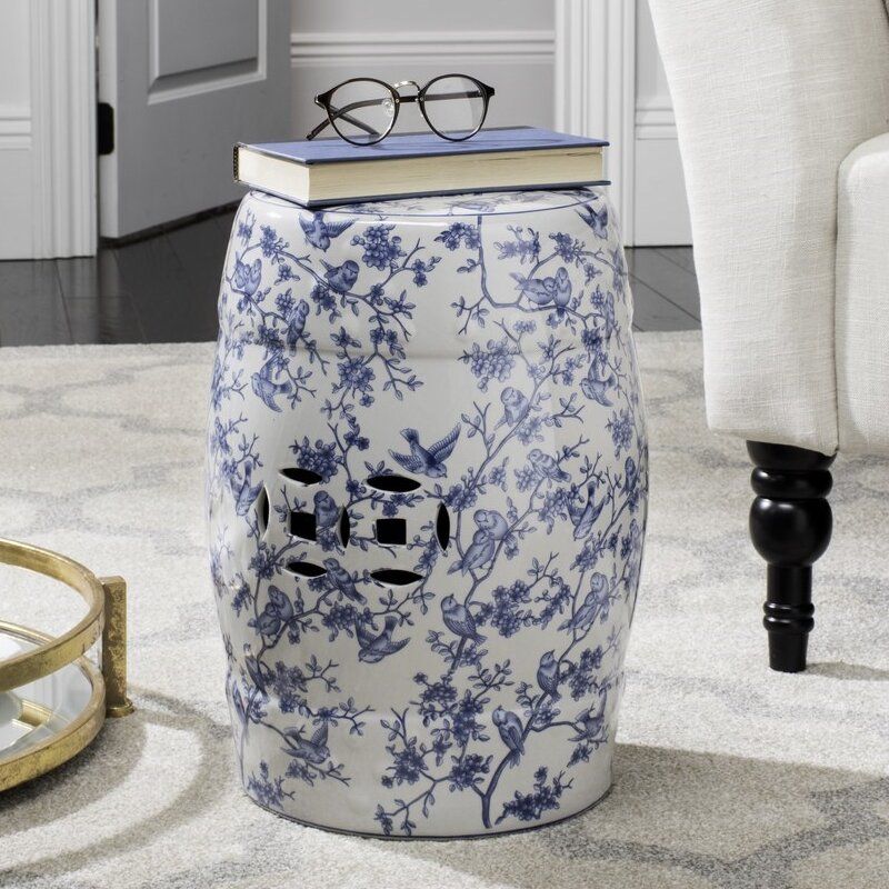 Blue & White Garden Stools You'll Love In 2020 | Wayfair Pertaining To Arista Ceramic Garden Stools (View 5 of 20)