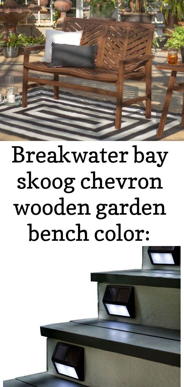 Breakwater Bay Skoog Chevron Wooden Garden Bench Color Intended For Skoog Chevron Wooden Garden Benches (View 9 of 20)