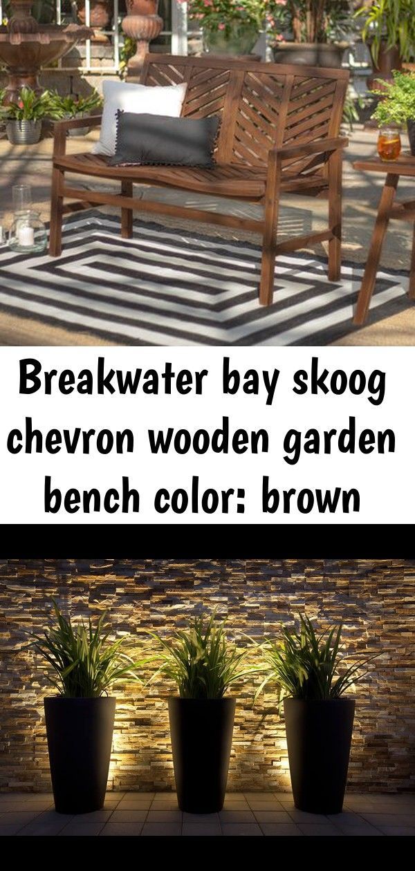 Breakwater Bay Skoog Chevron Wooden Garden Bench Color Regarding Skoog Chevron Wooden Garden Benches (View 10 of 20)