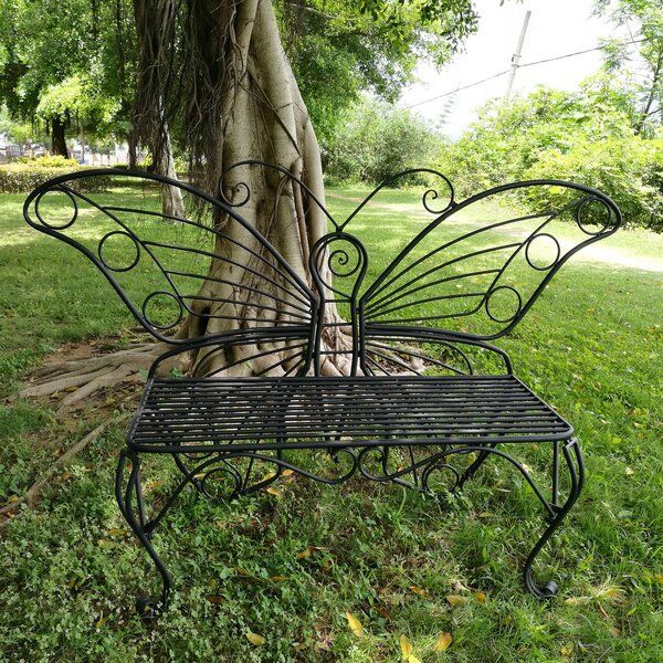 Butterfly Metal Garden Bench Inside Krystal Ergonomic Metal Garden Benches (Photo 7 of 20)