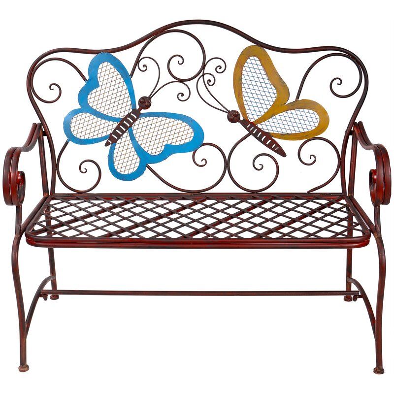 Featured Photo of 20 Best Caryn Colored Butterflies Metal Garden Benches