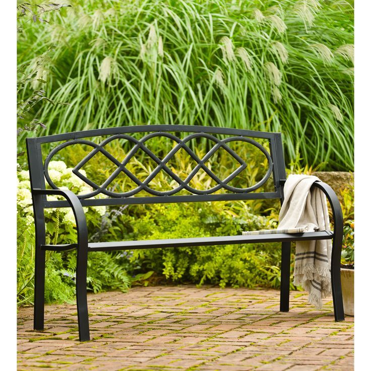 Celtic Knot Iron Garden Bench | Outdoor Garden Bench, Garden Intended For Heslin Steel Park Benches (Photo 14 of 20)