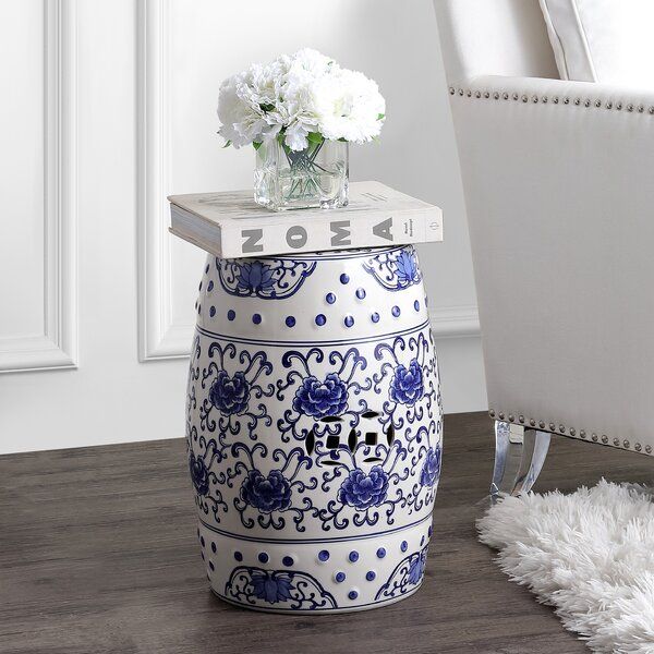 Chinoiserie Garden Stool Throughout Brasstown Lucky Coins Chinese Ceramic Garden Stools (Photo 7 of 20)