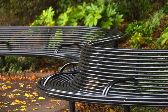 Curved Street Furniture For Alexandra Park, Windsor With Pauls Steel Garden Benches (Photo 14 of 20)
