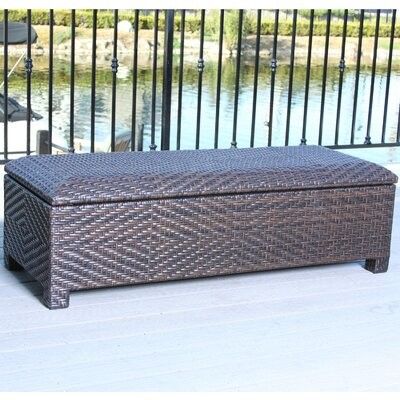 Dedman Wicker Storage Bench Pertaining To Lublin Wicker Tete A Tete Benches (View 15 of 20)