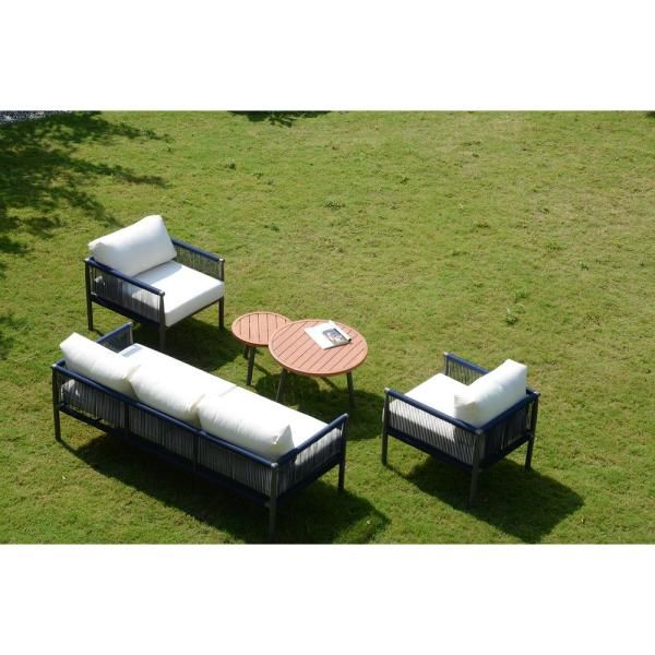 Direct Wicker Michelle 5 Piece Aluminum Outdoor Sofa Set With Regard To Michelle Metal Garden Benches (Photo 16 of 20)