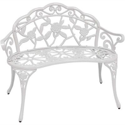 Encanto Rose Cast Iron And Cast Aluminum Garden Bench In Zev Blue Fish Metal Garden Benches (View 16 of 20)