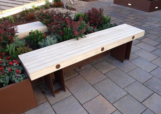 Exeter Benches For Rooftop Garden In Central London For Pauls Steel Garden Benches (View 20 of 20)