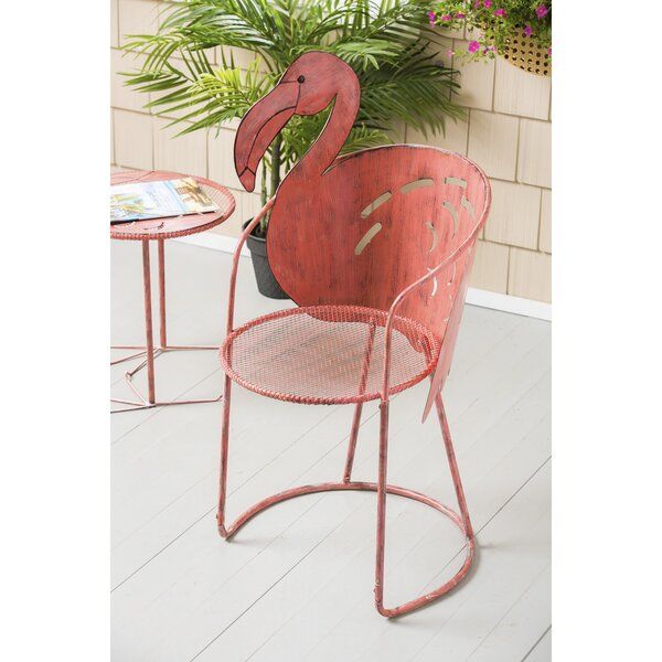 Flamingo Iron Bistro Table With Chair In Flamingo Metal Garden Benches (Photo 14 of 20)