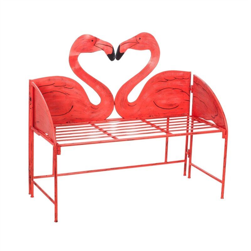 Featured Photo of The Best Flamingo Metal Garden Benches