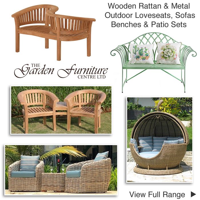 Garden Loveseats Twin Companion Seats Bistro Sets Outdoor For Wicker Tete A Tete Benches (Photo 13 of 20)