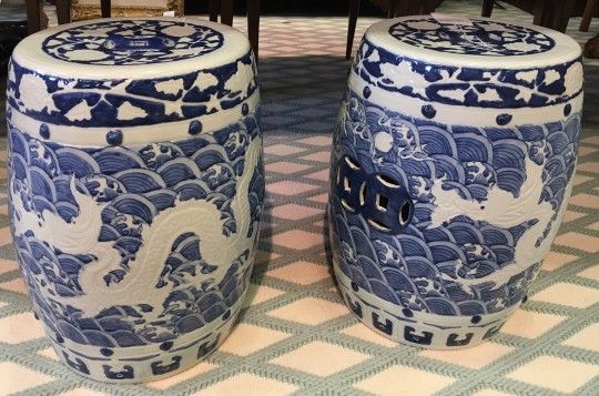 Garden Stool – Blue And White Chinese Porcelain Garden For Dragon Garden Stools (View 20 of 20)
