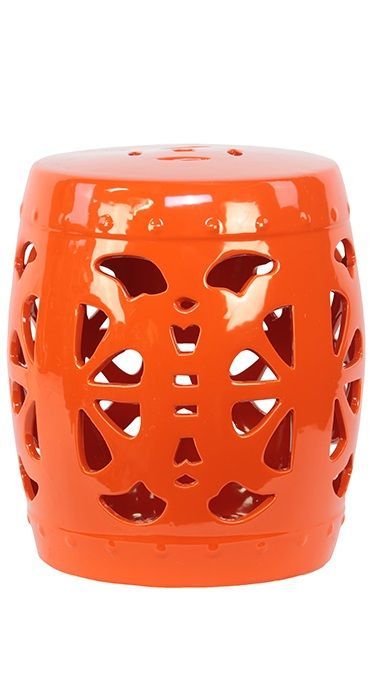 Garden Stools / Side Tables In Tangerine Orange, So Intended For Svendsen Ceramic Garden Stools (View 17 of 20)